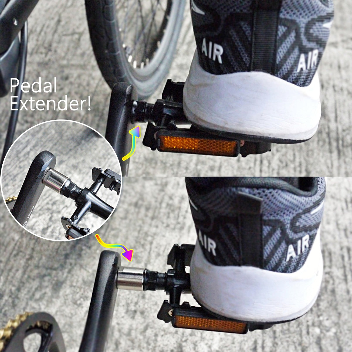 pedal extenders 9/16 to 9/16 Pedal Adapter Extender