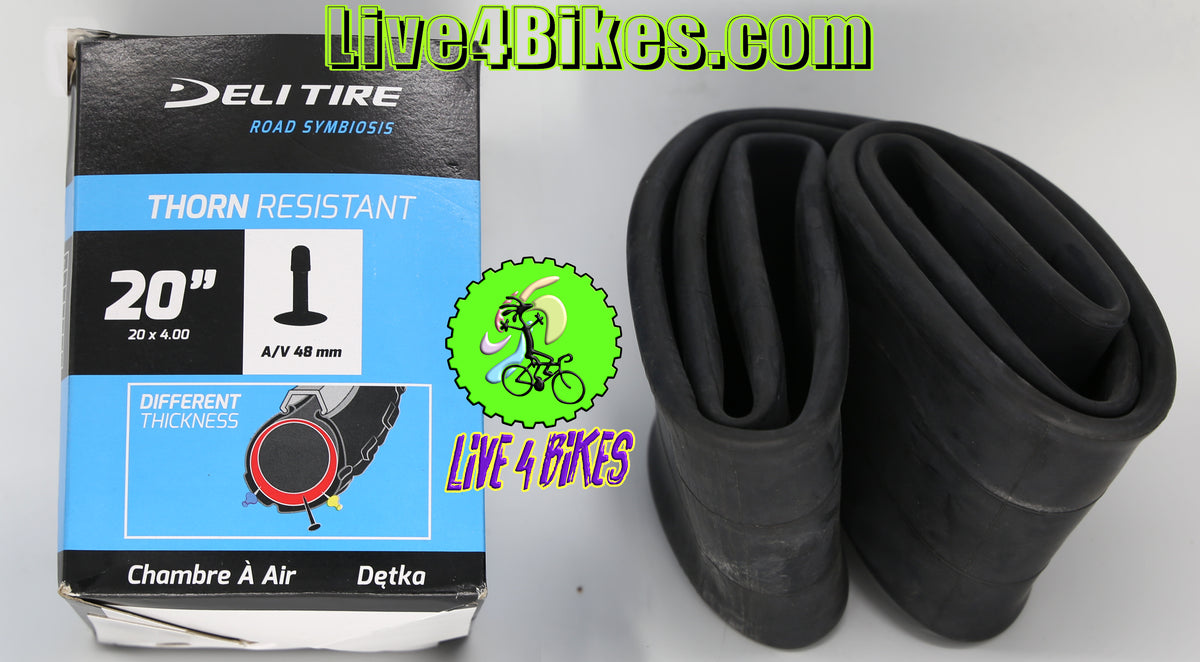 20 In Thorn Resistant Bicycle Tubes Heavy Duty Inner Tube Ebike