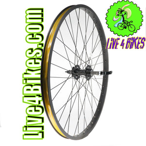 26 in Rear Wheel Rim Disc brakes QR Freewheel 7 speed  - Live 4 Bikes