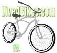 Load image into Gallery viewer, Beach Cruiser Tires Diamond 26in White Wall  26x2.125  Tire - Live 4 Bikes