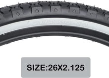 Load image into Gallery viewer, Beach Cruiser  Knobby 26in White Wall Tire 26x2.125 Bicycle Tire - Live 4 Bikes