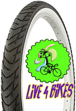 Load image into Gallery viewer, City 26 in White Wall Beach Cruiser Tire 26x2.125 Smooth slick Tire - Live 4 Bikes