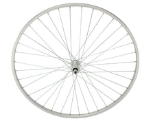 Load image into Gallery viewer, 27 X 1 1/4 ALLOY FRONT WHEEL 36 SPOKE 14G UCP 3/8 AXLE SINGLE WALL SILVER Live4Bikes