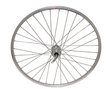 Load image into Gallery viewer, 700 ALLOY REAR 6/BOLT DISK WHEEL 36 SPOKE 14GSILVER 3/8 Q.R/AXLE DOUBLE WALL SILVER | Live4Bikes
