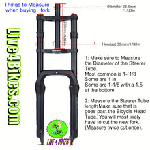 Load image into Gallery viewer, Triple Tree Chopper Fork 1-1/8 Inch Threadless 30 Long Chrome - Live4Bikes