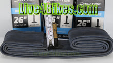 Load image into Gallery viewer, 26in 26x1.75 / 2.125 Inner Tube With Long 60mm American Schrader Valve