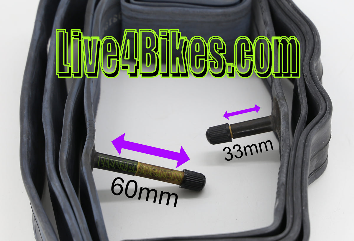 Long schrader sales valve inner tube