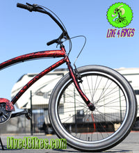 Load image into Gallery viewer, Golden Cycles Cobra  7 speed  Red Rampage Beach Cruiser 26x3.00 - Live 4 Bikes