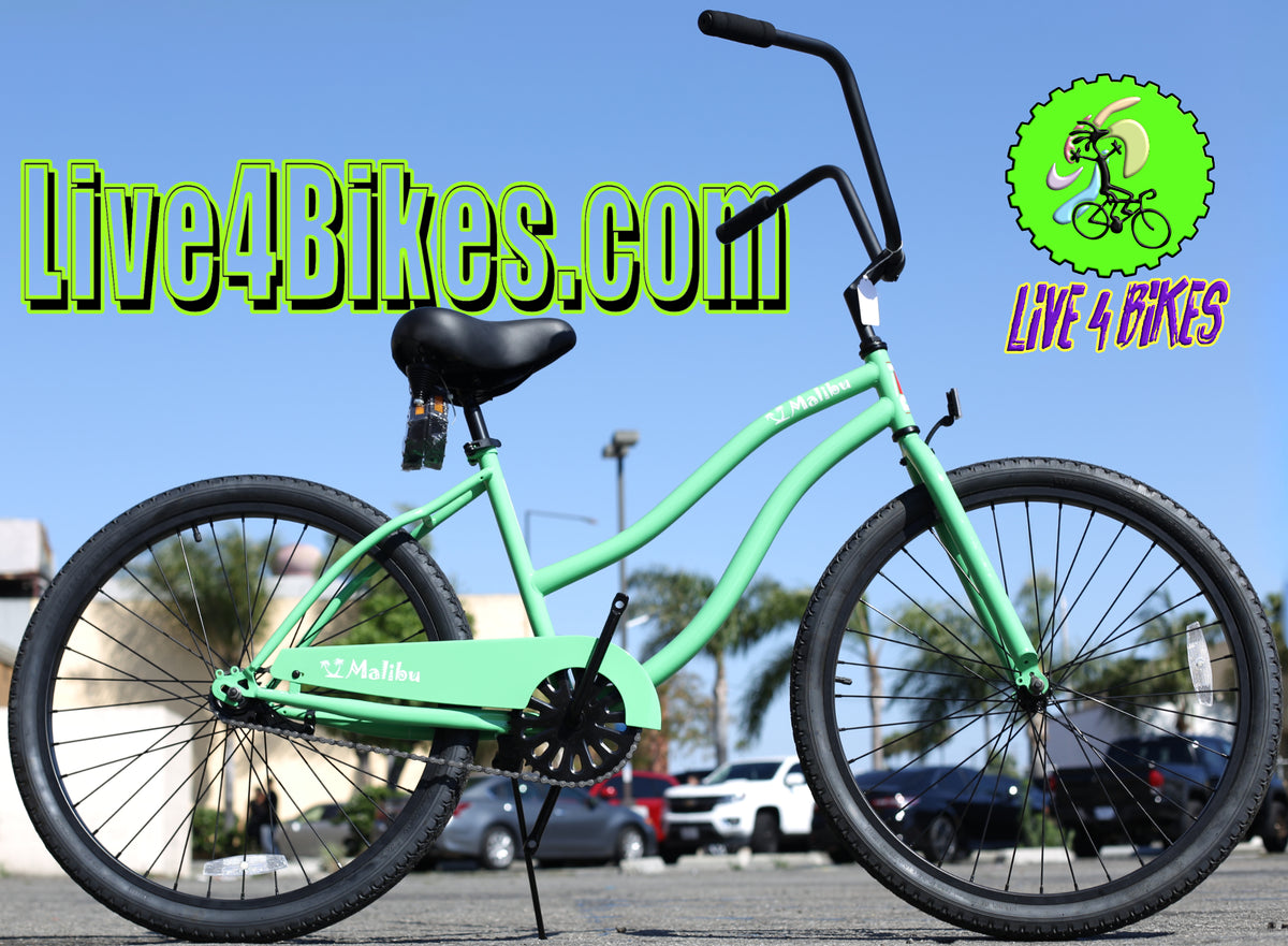 Malibu 26in Womens Beach Cruiser Bike Single Speed Cruiser