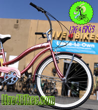 Load image into Gallery viewer, Rose Gold Women Beach Cruiser 7 speed Rover 7sp  -Live4bikes