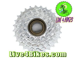 Monsoon 7 Speed Freewheel Chrome 13-28T -Live4Bikes