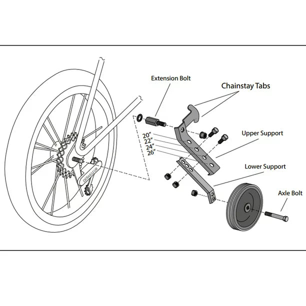 Sunlite heavy duty training wheels hotsell