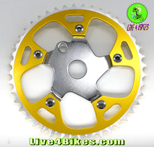 Load image into Gallery viewer, 44T Single Speed Steel BMX Bicycle Sprocket Chainring Multi Colored  - Live4Bikes
