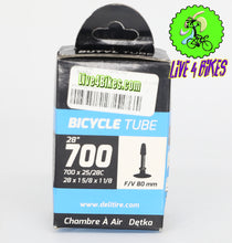Load image into Gallery viewer, 700c tube 700x25 /28c 80mm Presta Inner tube FV - Live 4 Bikes