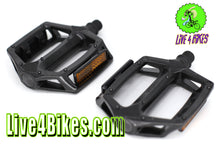 Load image into Gallery viewer, Large Platform 9/16 Replacement Pedals Aluminum  Black - Live 4 Bikes