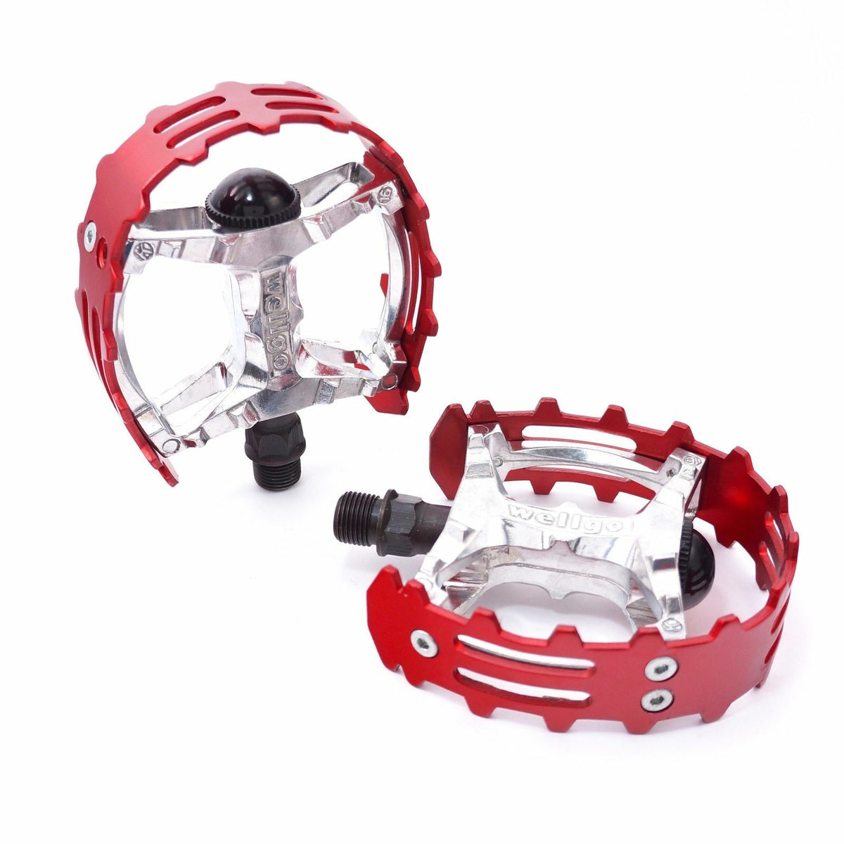 bearclaw pedals Bear claw Trap Pedals 9/16 Red For BMX Bikes