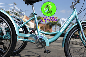MoonCool Adult Trike Tricycle Three wheeler 3 wheeled bicycle 24 in - Live 4 Bikes