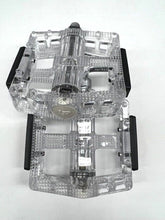 Load image into Gallery viewer, Clear BMX Platform Wide Pedals 9/16" - Live 4 Bikes