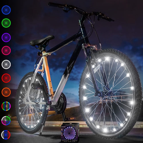 LED Bike Wheel Light Spoke Light White 2 Modes - Live4Bikes