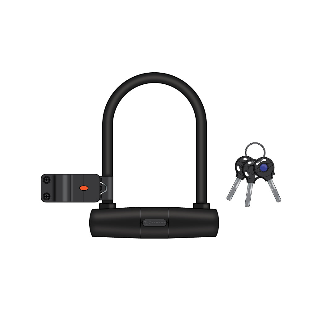 Serfas UL 150 Pocket U Lock with Bracket Live4Bikes LIVE 4 BIKES
