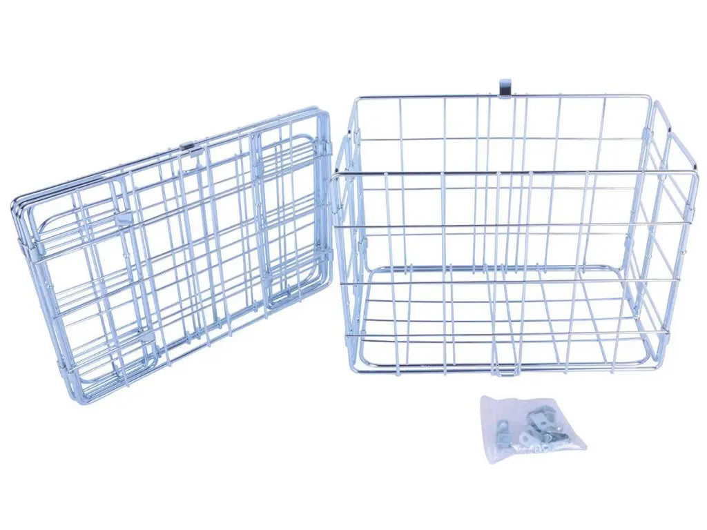 Wald Steel Collapsible Side Mount Folding Rear Basket 12.75 x 7.25
