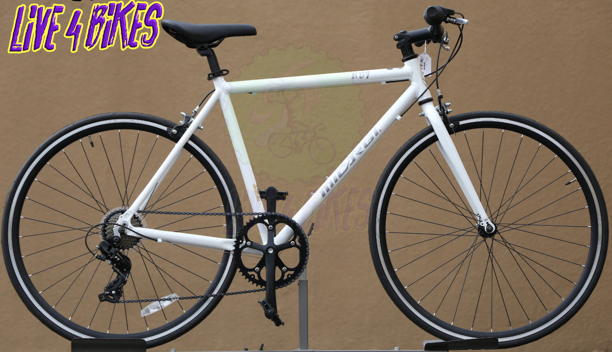 Micargi RD7 Flat Bar Aluminum Road BIke 700c Hybrid 7 speed Bike Live LIVE 4 BIKES