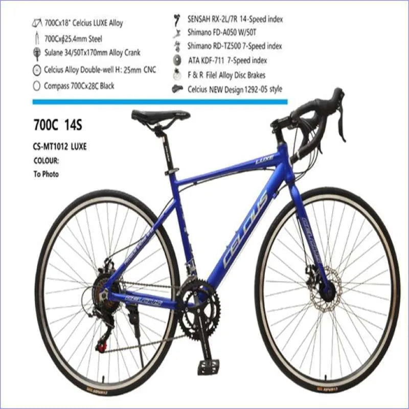 Celcius Luxe Road Bike w Disc Brakes 49cm Small Aluminum bicycle Live4Bikes