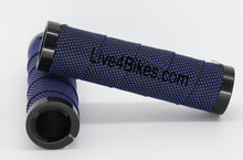 Load image into Gallery viewer, Polka Dot Blue Locking Grips Handlebar Grips - Live4Bikes