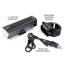 Load image into Gallery viewer, Serfas E-Lume 1000 Bicycle Headlight USB Rechargeable - Live4Bikes