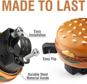 Hamburger bicycle Bell Safety Stylish Bell - Live 4 Bikes