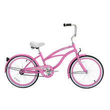 Load image into Gallery viewer, Micargi Jetta 20 in girls Beach Cruiser Pink w/ Fenders -Live4Bikes