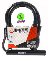 Load image into Gallery viewer, Innovative Enforcer Combo U-Lock with Flex Cables Combo Set-Live4Bikes