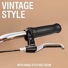 Load image into Gallery viewer, Cruiser Leather Vinyl Hand Stitched Handlebar Grips -Live4Bikes