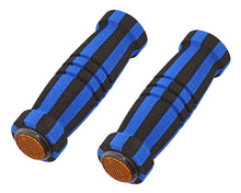Load image into Gallery viewer, Foam Grips 7/8 long 127mm Black/Blue.