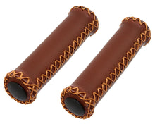 Load image into Gallery viewer, Grips 7/8 long 131mm Artificial Leather Brown
