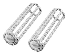 Load image into Gallery viewer, Lowrider Twisted Grips 7/8 long 112mm Chrome.