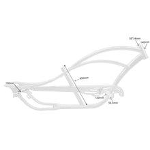 Load image into Gallery viewer, FM-BRONCO Bronco chopper Stretch cruiser bike frame 26" coaster brake or 7 Speed frame