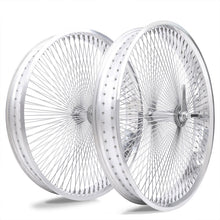Load image into Gallery viewer, Micargi WH-TR7526140 26"X3"X13GX140H Aluminum Polish Fat Rims Wheel Set