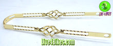 Load image into Gallery viewer, 26 Cage Twisted Fender Braces Gold.