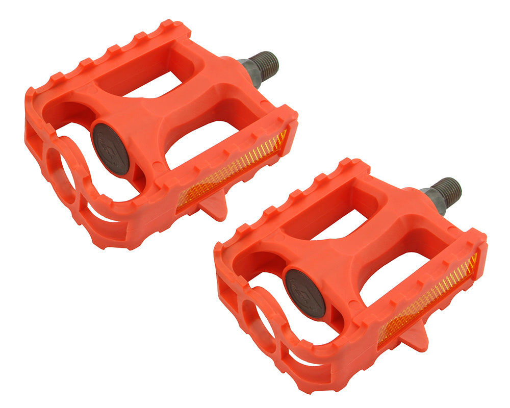 Red 1/2 Pedals for 1 piece crank - Live4Bikes