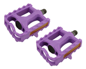 Platform Pedals purple 9/16 for 3-piece crank -Live4Bikes