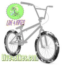 Load image into Gallery viewer, Camo Blue/Grey BMX-style  20 x 2.4 bicycle tire - live4bikes