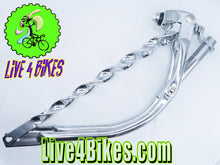 Load image into Gallery viewer, 20 Lowrider Bent Spring Fork 1 Inch W/Twisted Bars Chrome.