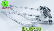Load image into Gallery viewer, 20 Lowrider Bent Spring Fork 1 Inch W/Twisted Bars Chrome.