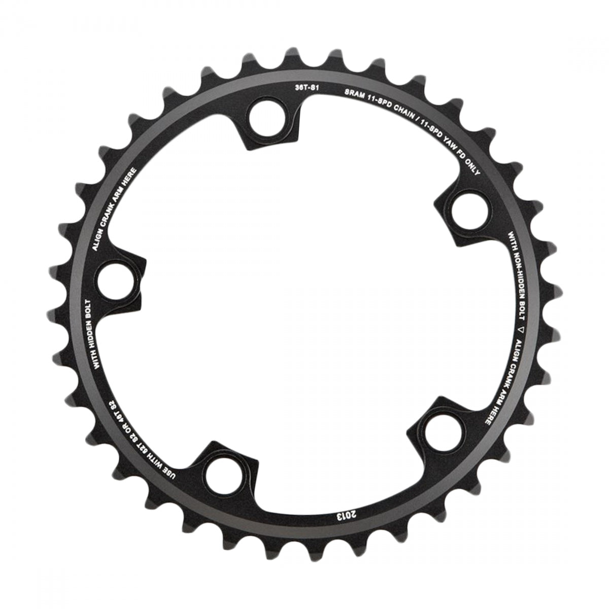 Sram Chainring Sram 36T 110mm Red-X-Glide 11s S1 B-Bk Yaw X-Glide ...