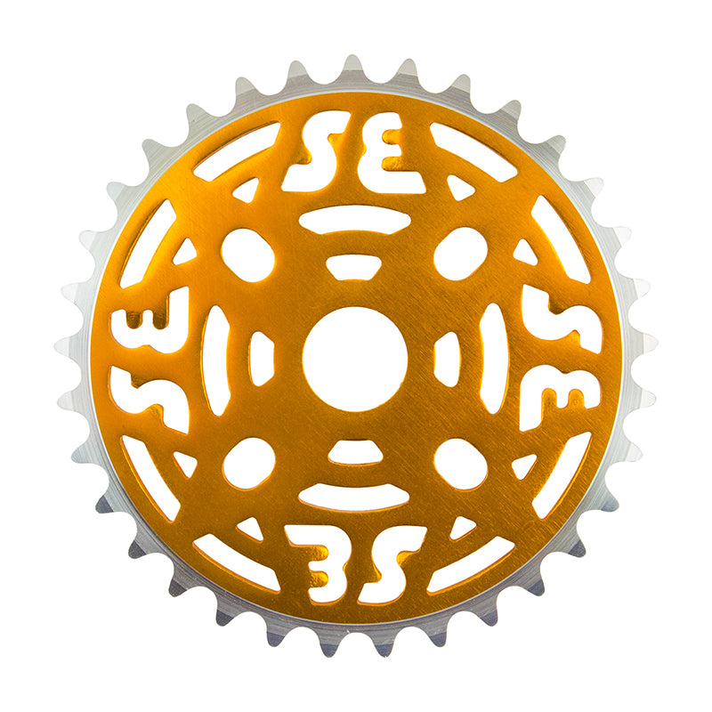 SE Racing One Piece Alloy Spider Chainring 33T Gold -Live4Bikes
