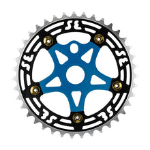 Load image into Gallery viewer, Se Racing BMX One Piece Alloy Spider Chainring 39T Black / Blue -Live4Bikes