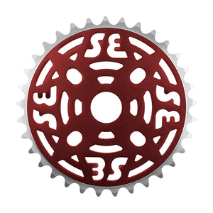 Se Racing Alloy One Piece Chainring Red 33T 1/8 - Live4Bikes