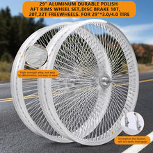 Load image into Gallery viewer, Micargi WH-TR7529140 29"X4"X13GX140H Aluminum Polish Fat Rims Wheel Set