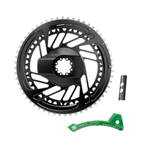 スラム　QUARQ パワーメーターチェーンリング 50/37T Sram Chainring Sram Red Axs E1 Powermeter 50/37 Dm Bk/Silver Quarq
